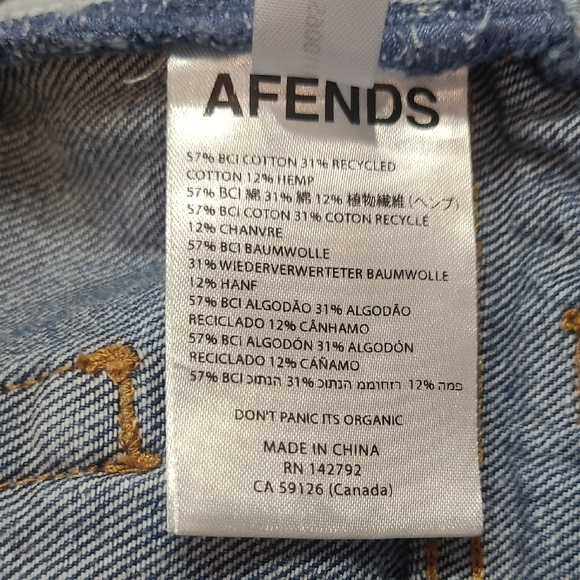 EUC Afends Pablo Baggy Fit Jeans Men's sz 34 Straight Leg Denim Jeans - Picture 7 of 14